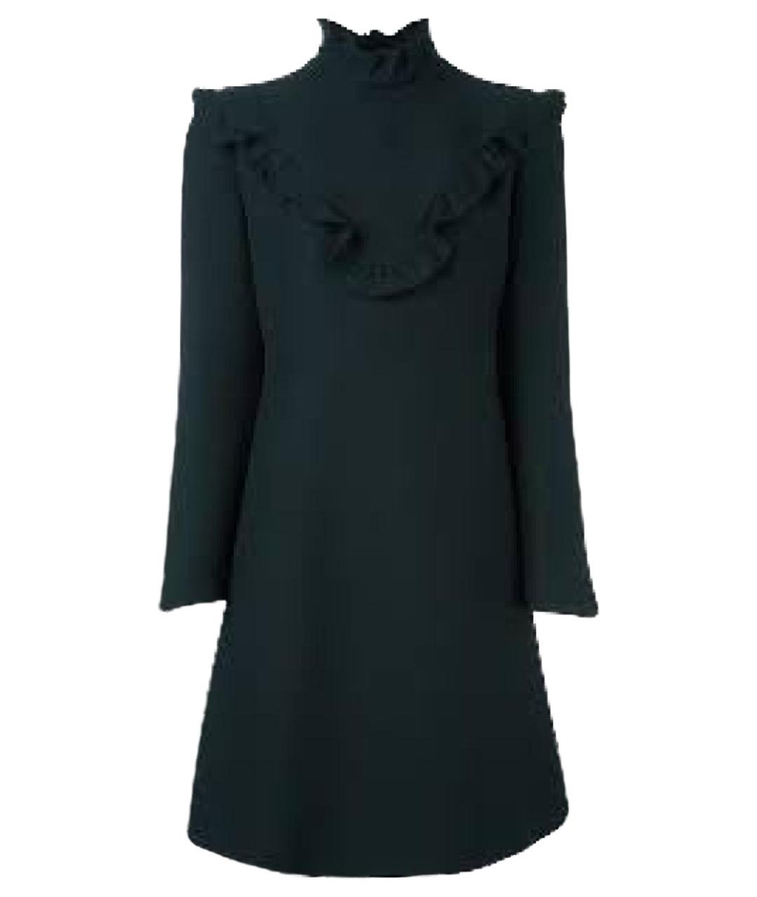 FENDI Зеленые шерстяное вечернее платье, фото 1