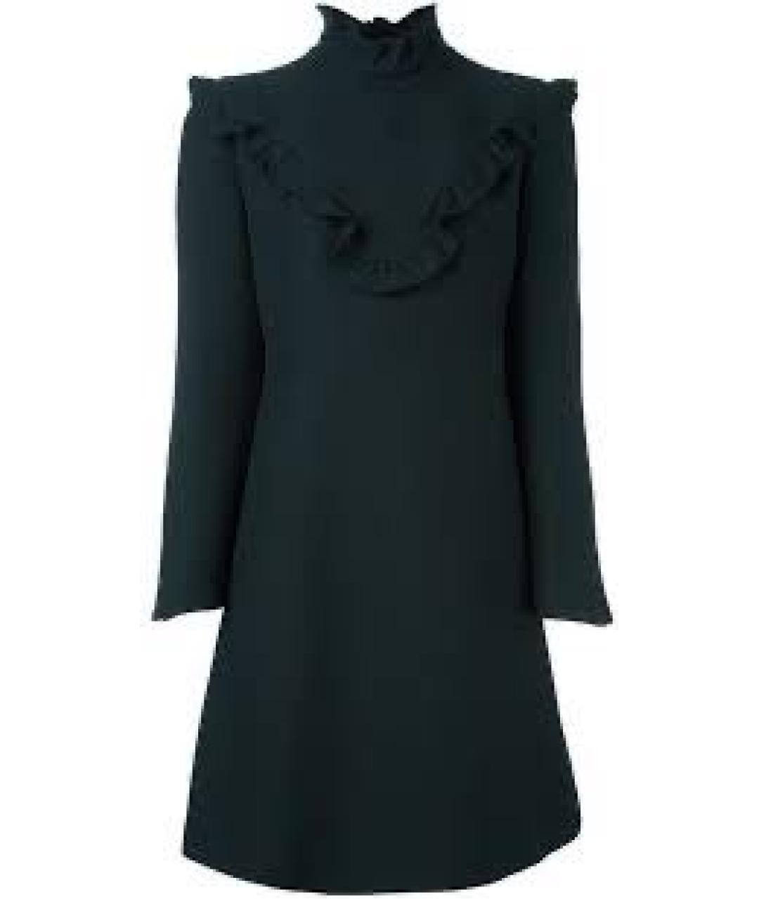 FENDI Зеленые шерстяное вечернее платье, фото 9