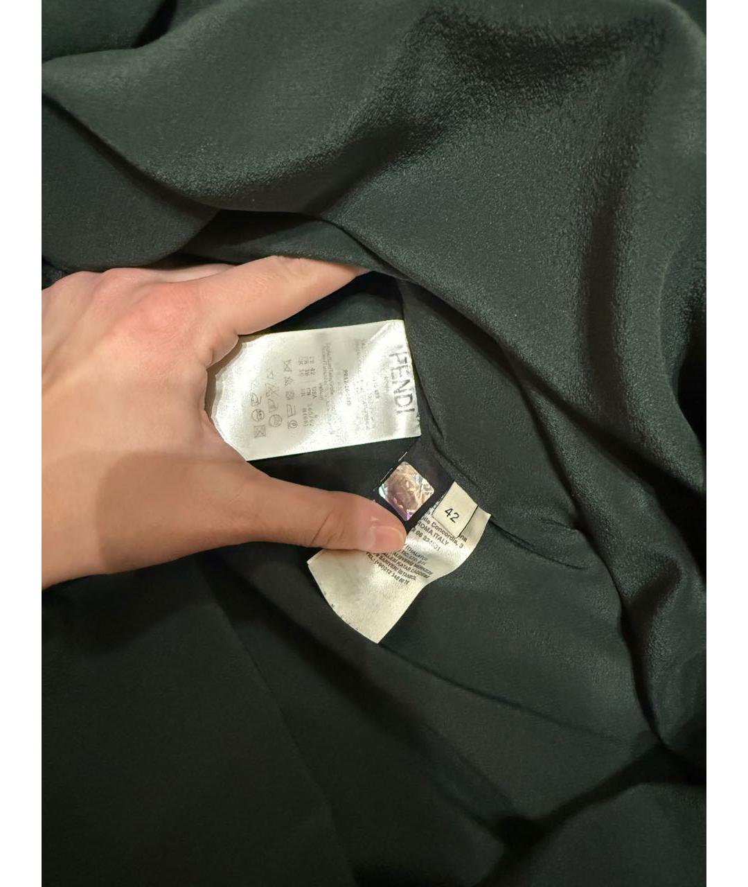 FENDI Зеленые шерстяное вечернее платье, фото 6