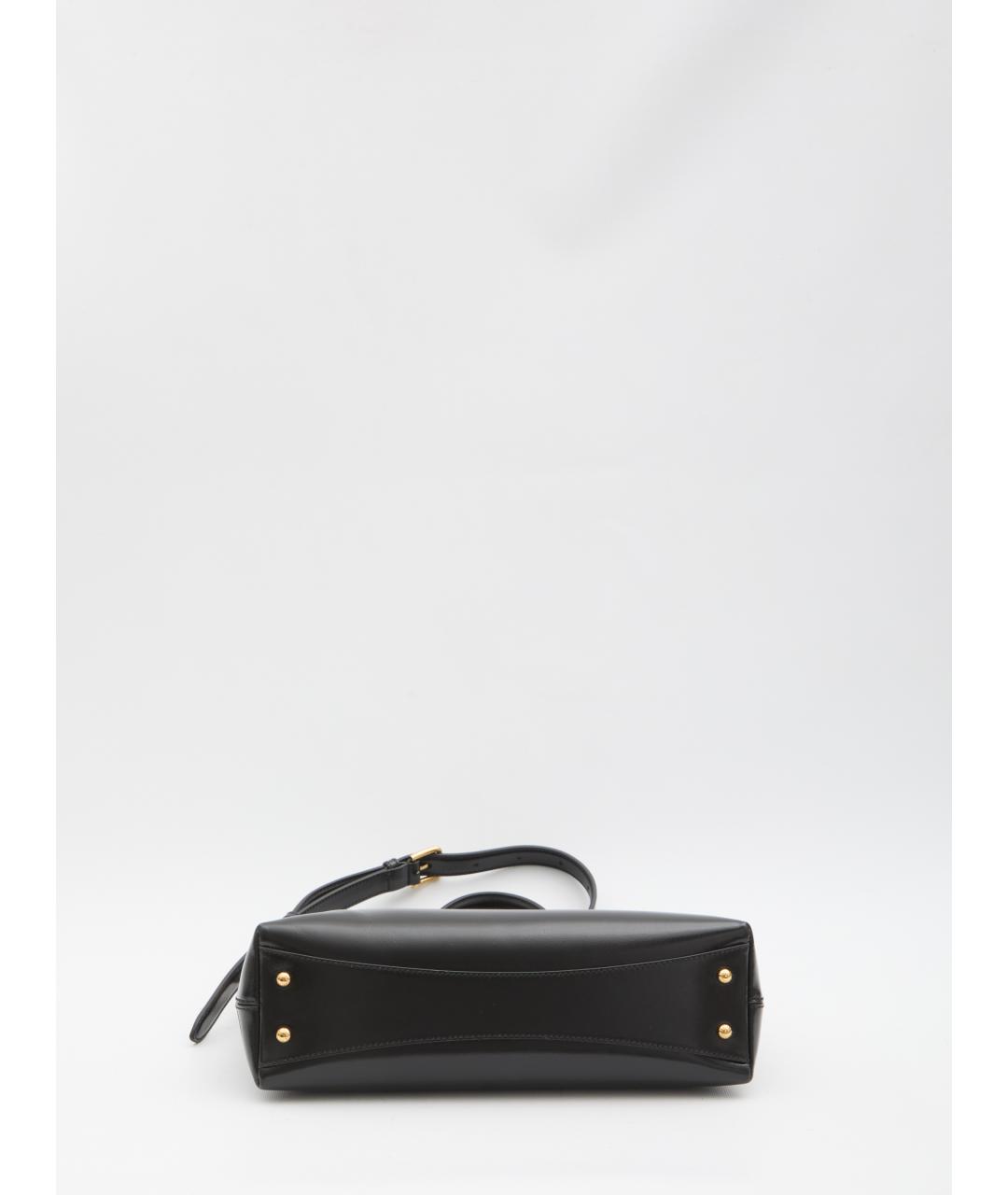 DOLCE&GABBANA Черная кожаная сумка через плечо, фото 2