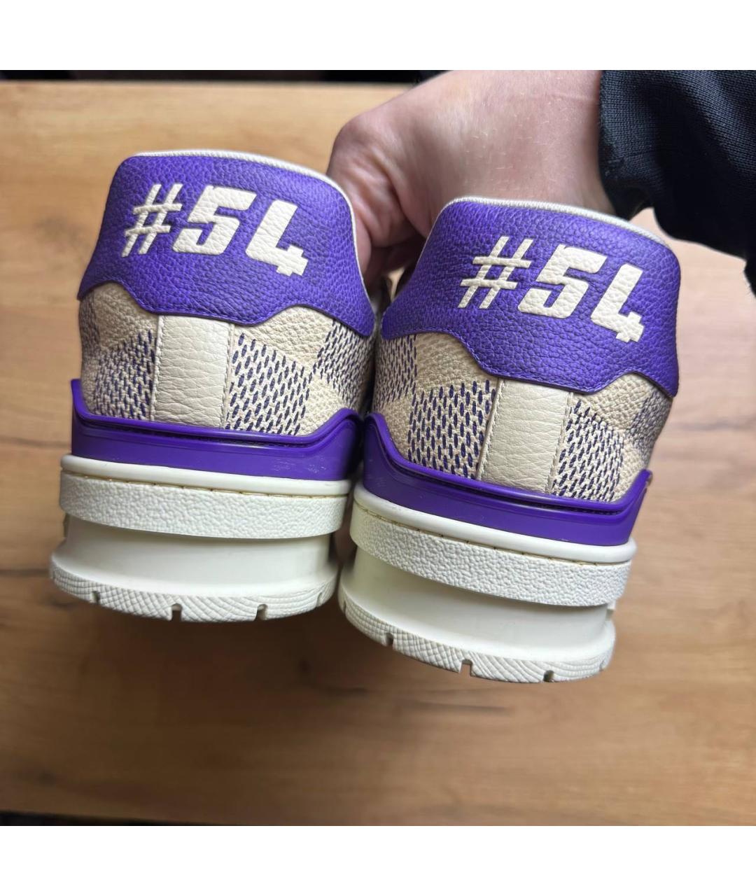 LOUIS VUITTON Фиолетовые низкие кроссовки / кеды, фото 4