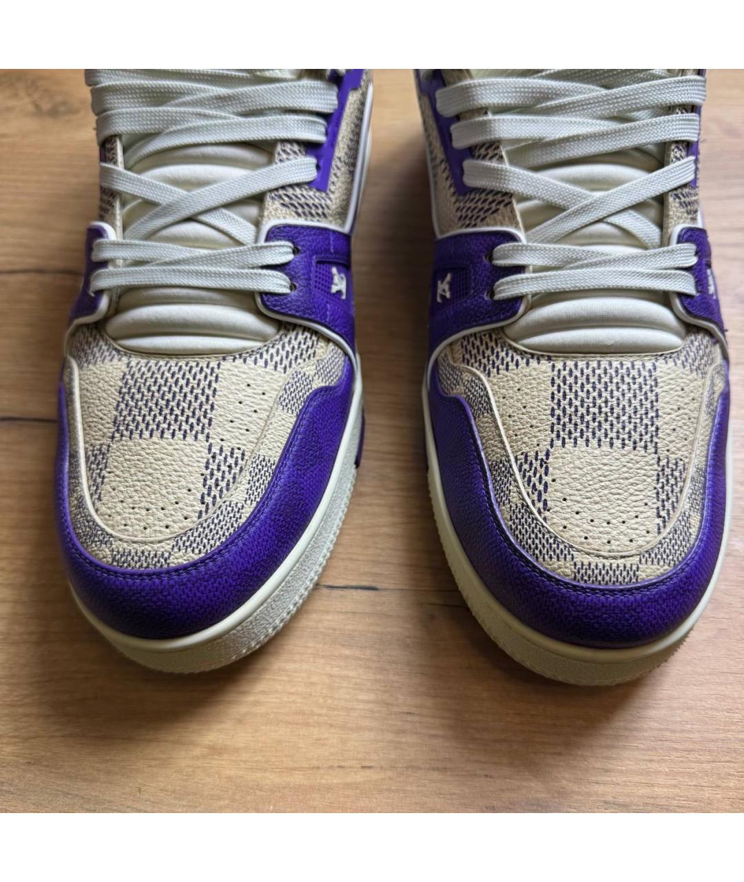 LOUIS VUITTON Фиолетовые низкие кроссовки / кеды, фото 3