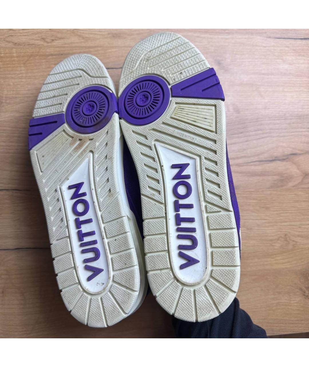 LOUIS VUITTON Фиолетовые низкие кроссовки / кеды, фото 5