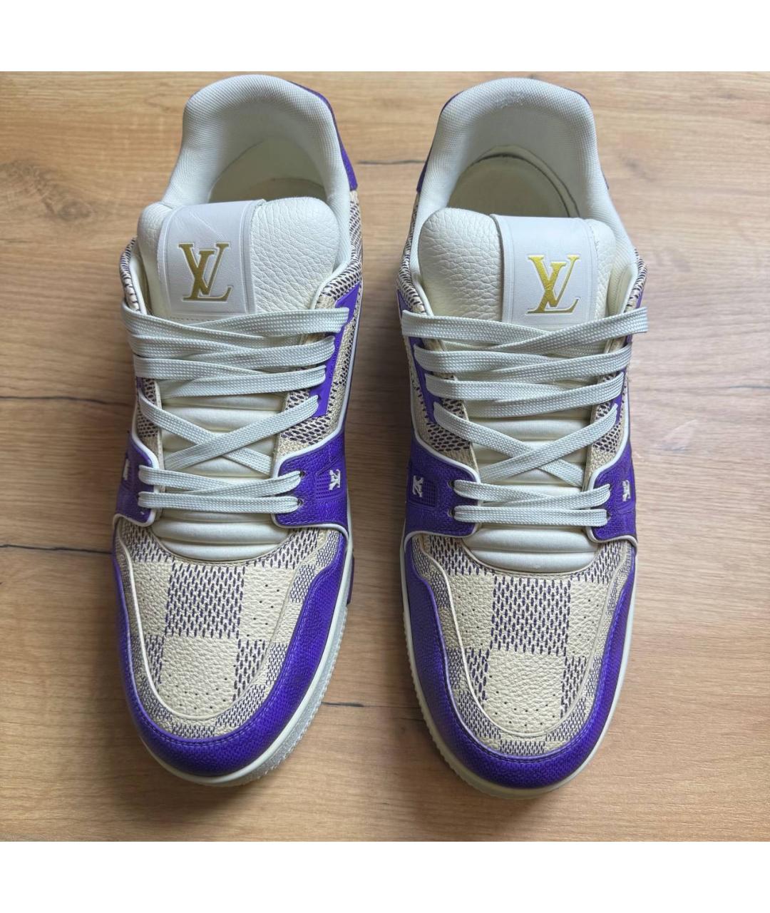 LOUIS VUITTON Фиолетовые низкие кроссовки / кеды, фото 2