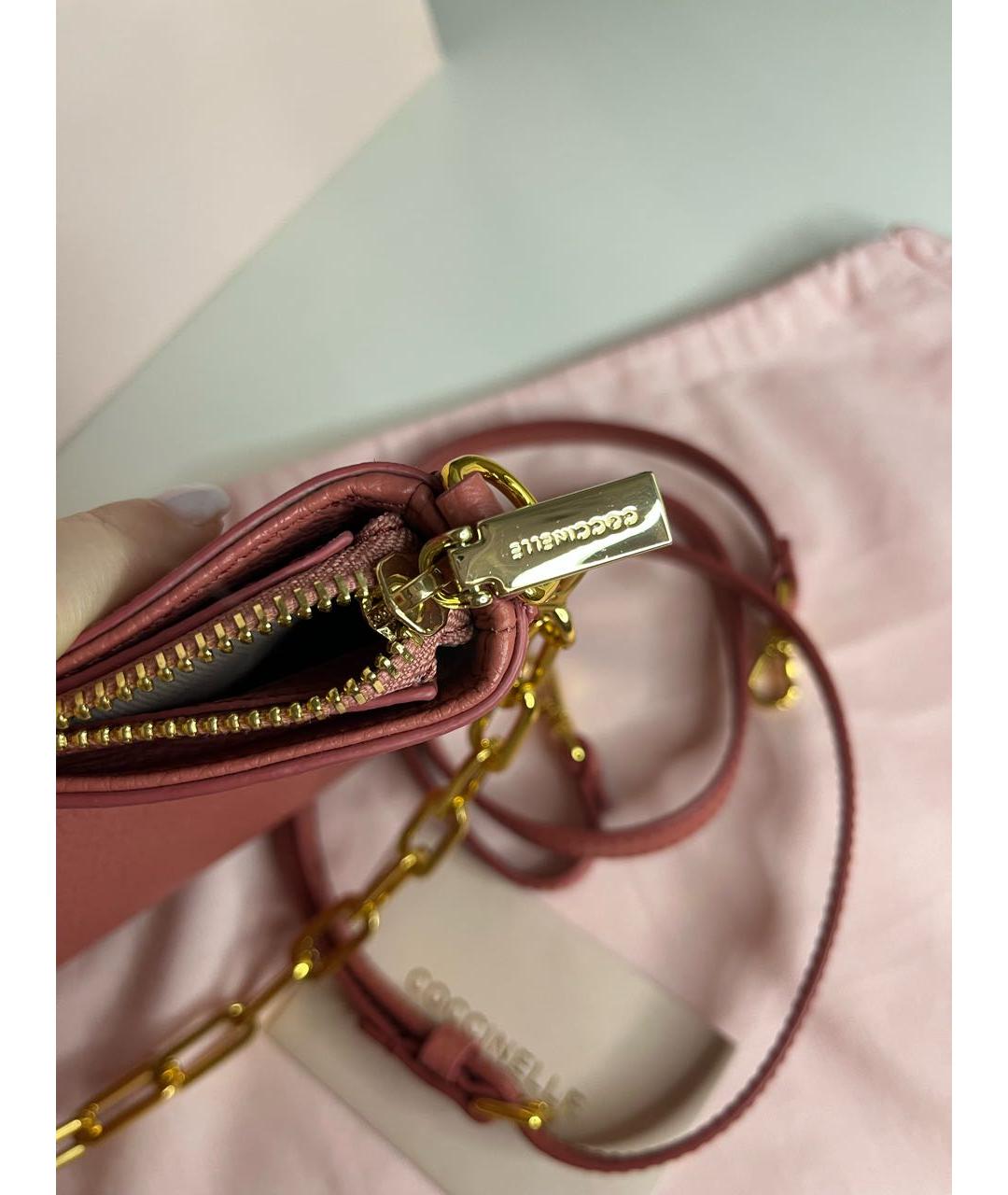 COCCINELLE Коричневая кожаная сумка через плечо, фото 3