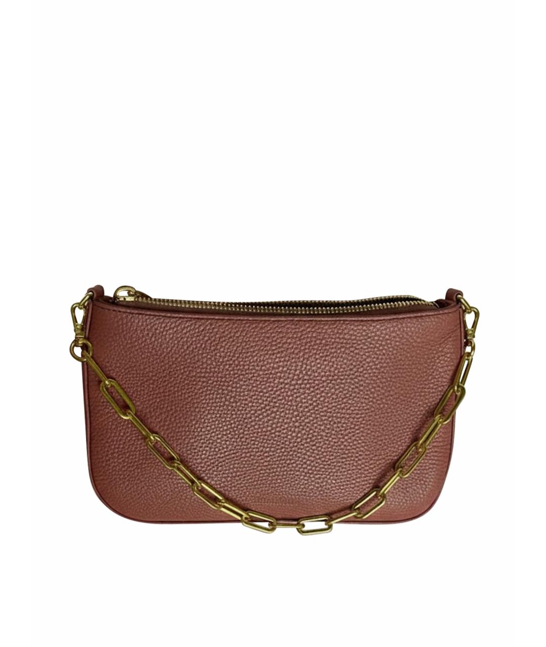COCCINELLE Коричневая кожаная сумка через плечо, фото 1
