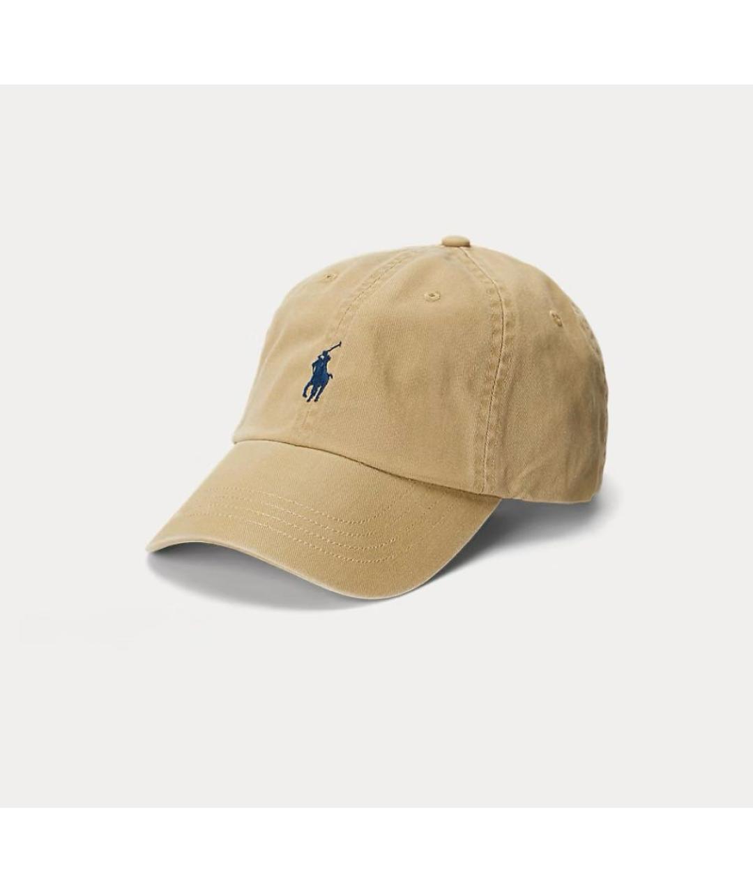 POLO RALPH LAUREN Бежевая хлопковая кепка/бейсболка, фото 5