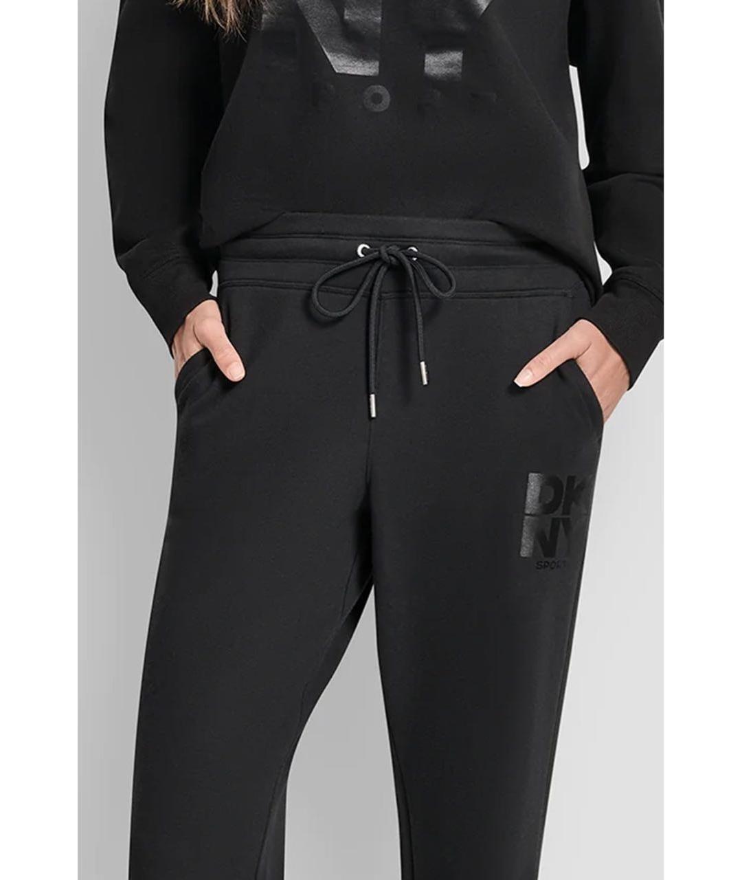 DKNY Черные хлопковые прямые брюки, фото 6