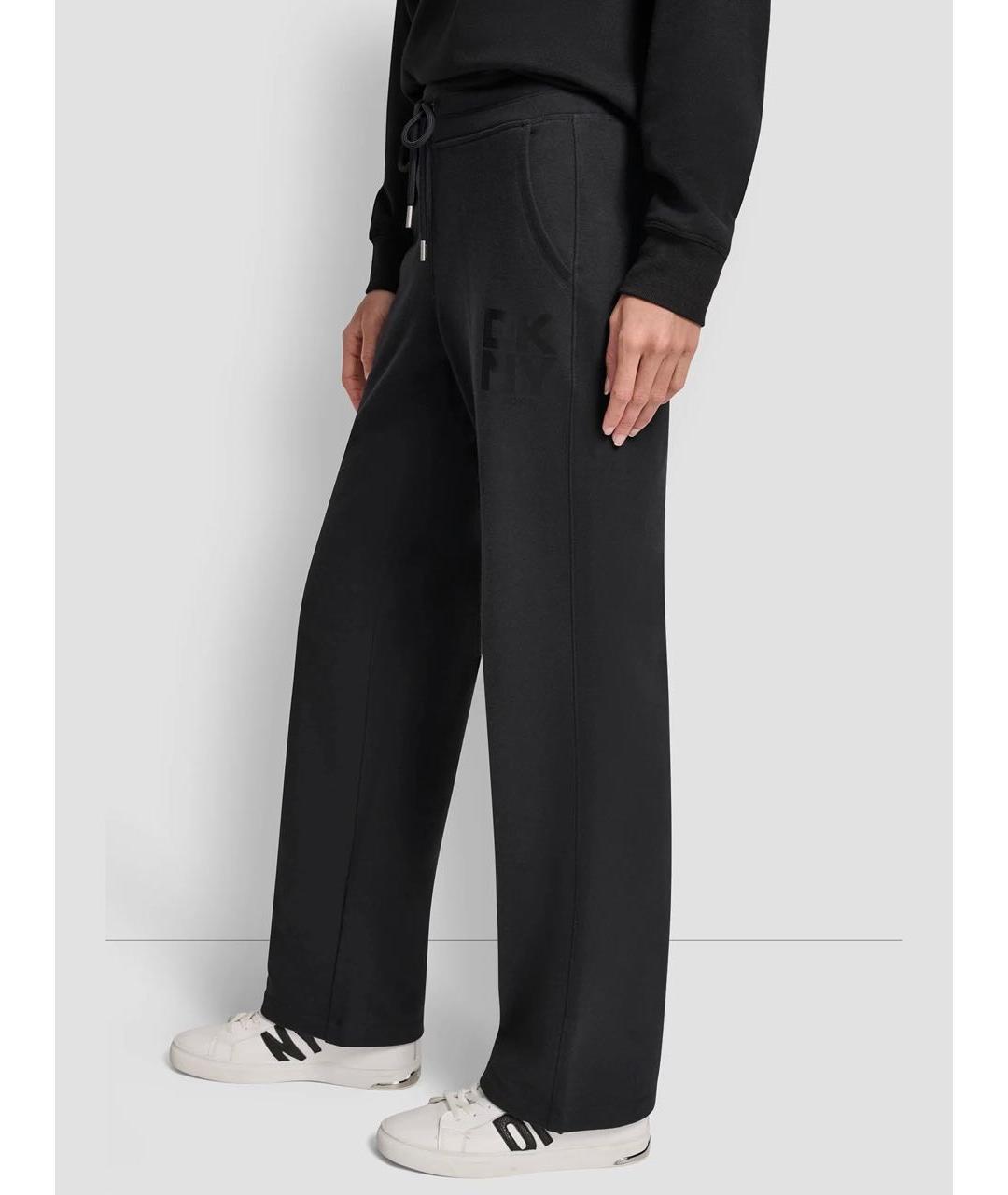 DKNY Черные хлопковые прямые брюки, фото 8