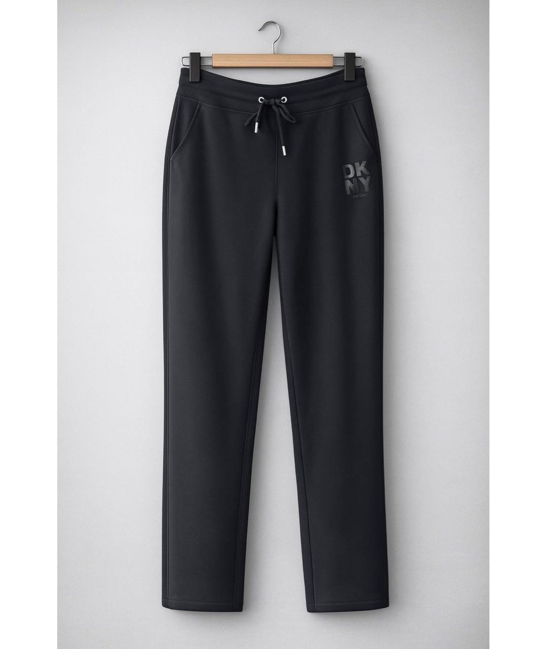 DKNY Черные хлопковые прямые брюки, фото 9