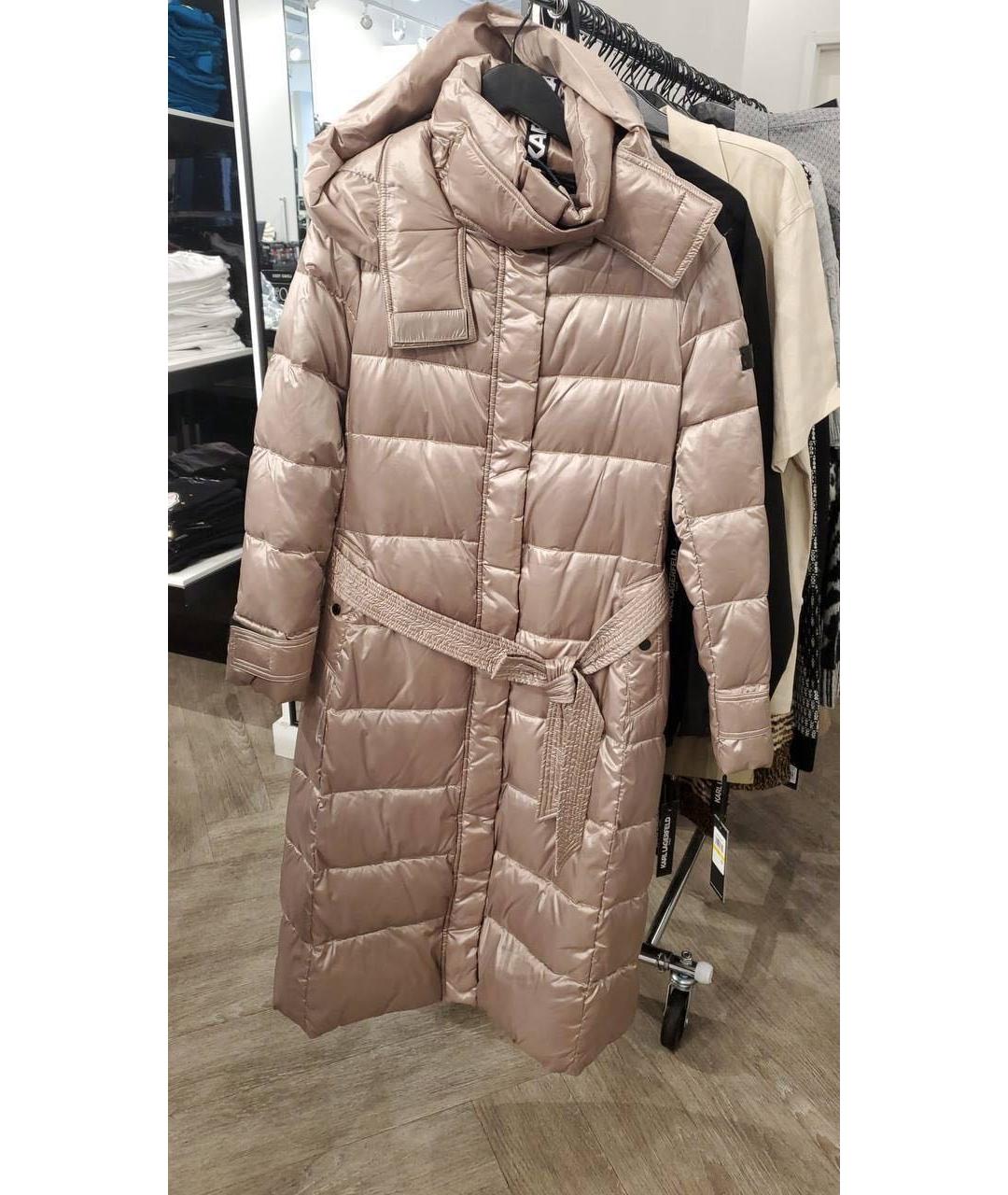 KARL LAGERFELD Бежевый полиэстеровый пуховик, фото 9