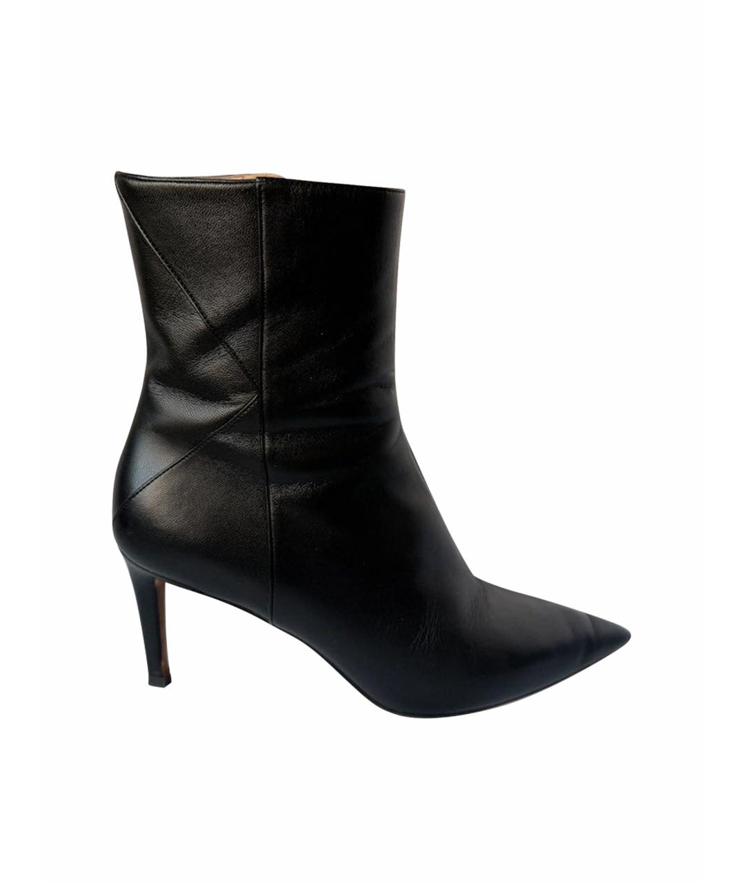 KITON Черные кожаные ботильоны, фото 1