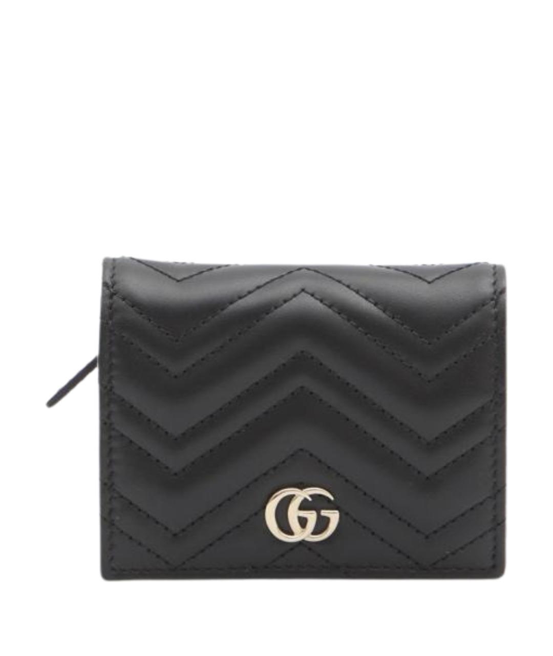 GUCCI Черный кожаный кошелек, фото 1