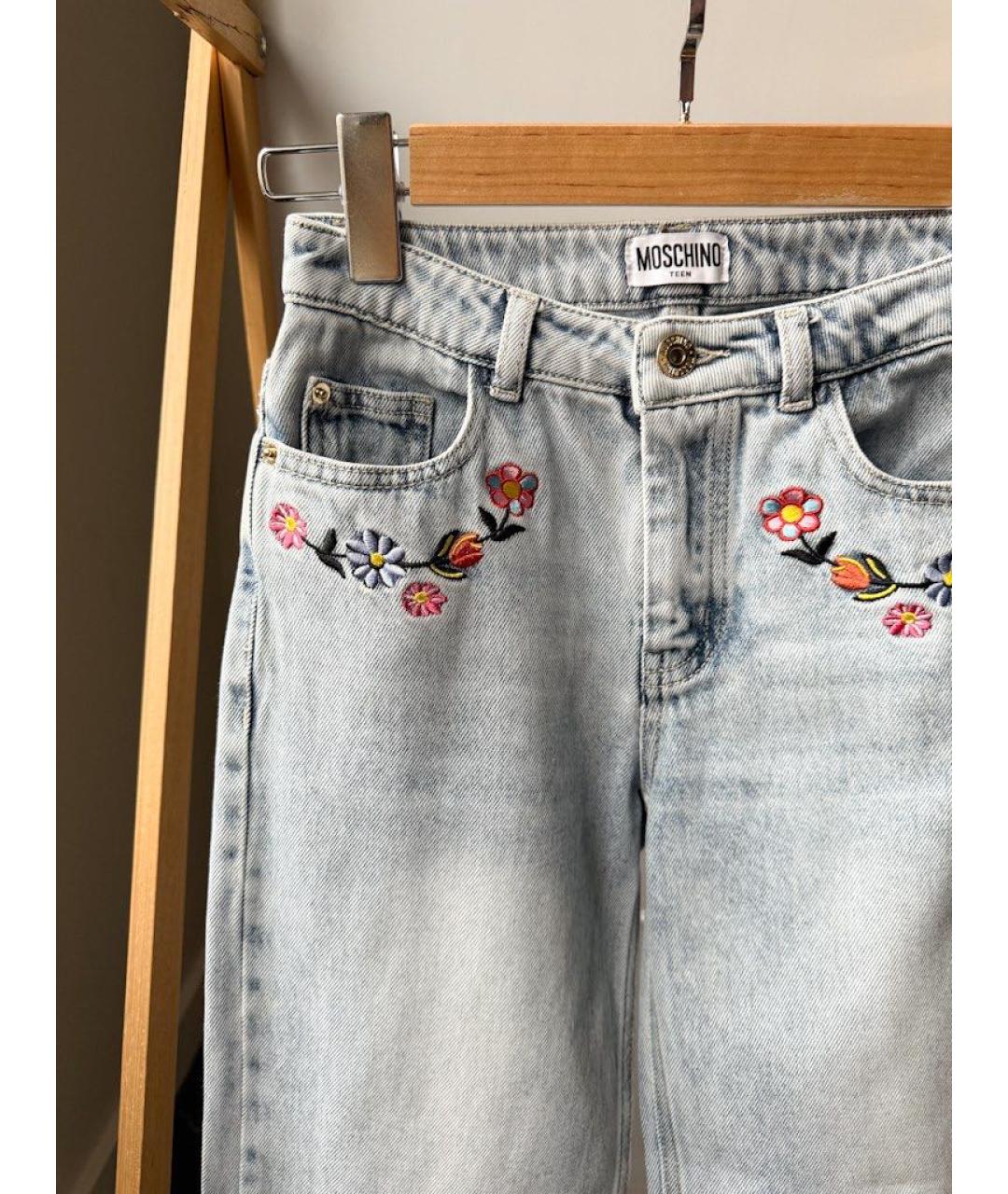 MOSCHINO Голубые деним детские джинсы, фото 4