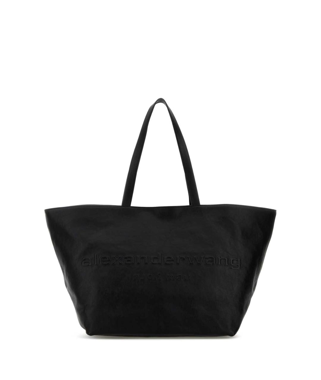 ALEXANDER WANG Черная кожаная сумка тоут, фото 1