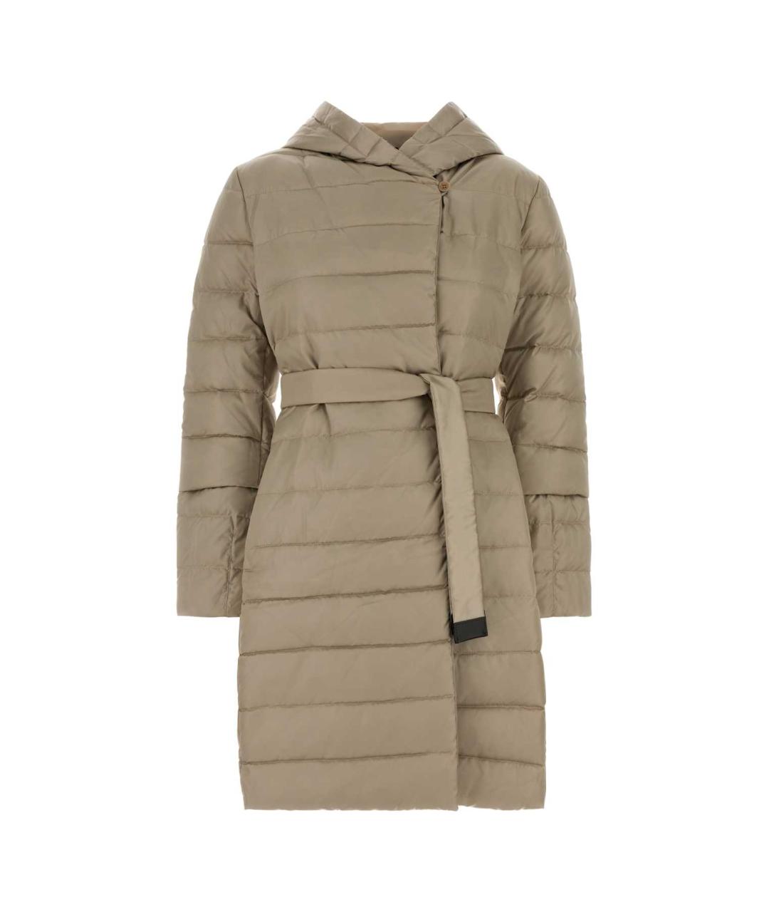 MAX MARA Бежевый полиэстеровый пуховик, фото 1