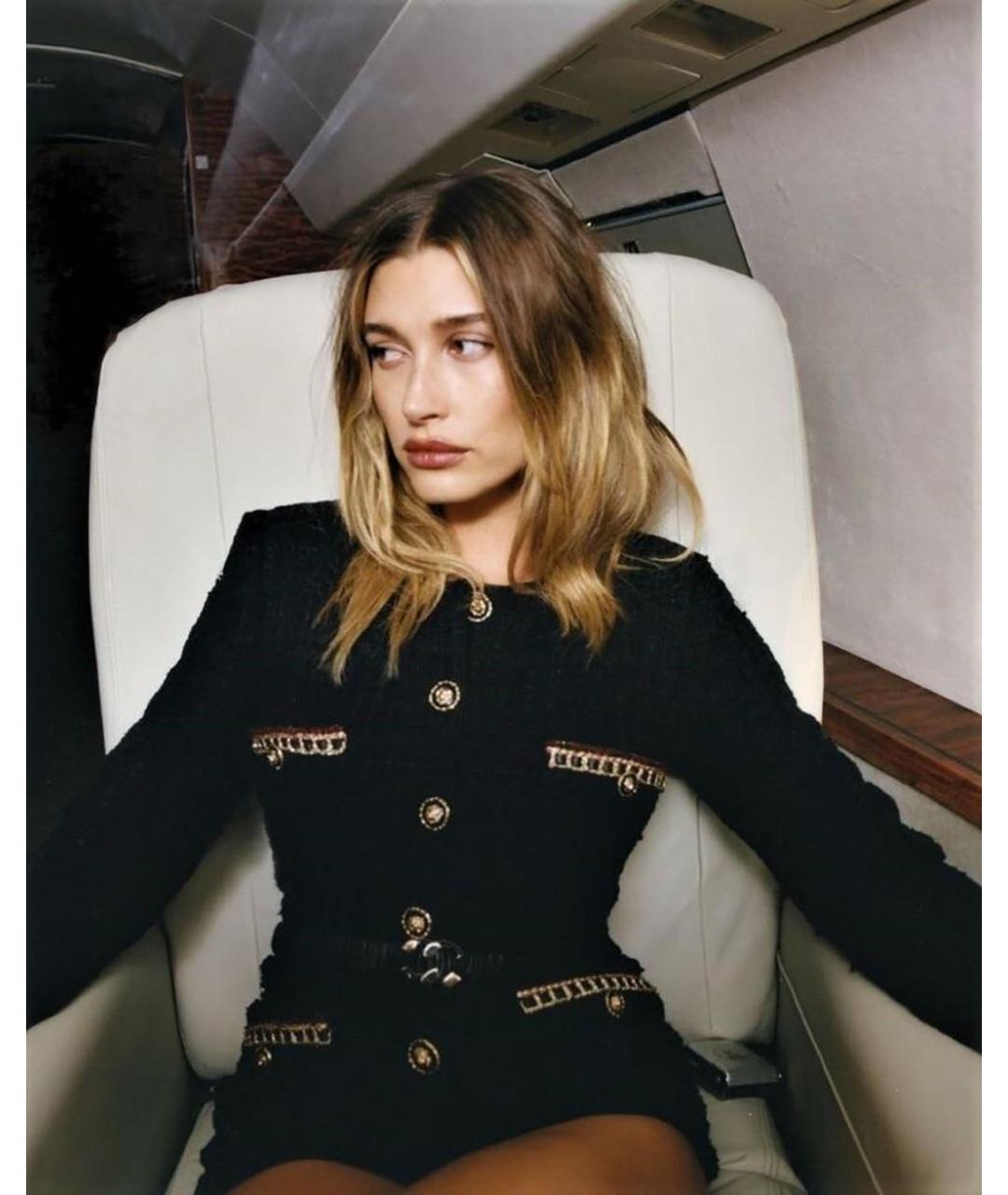 CHANEL Черный твидовый жакет/пиджак, фото 3