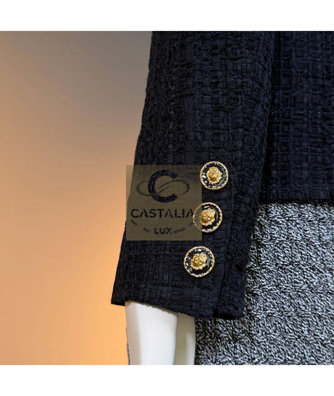 CHANEL Черный твидовый жакет/пиджак, фото 8