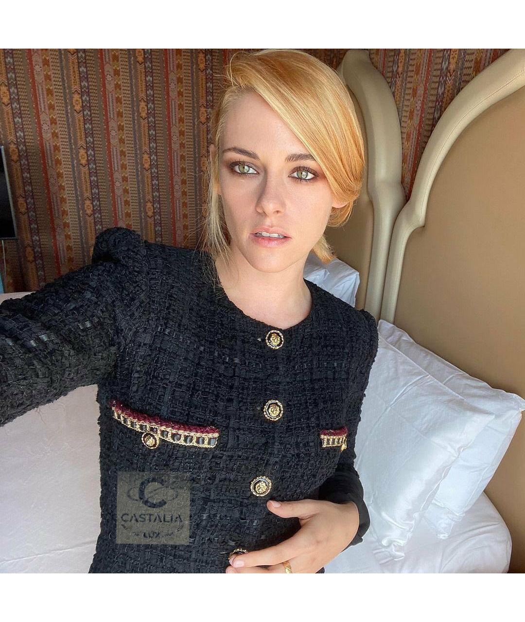 CHANEL Черный твидовый жакет/пиджак, фото 4