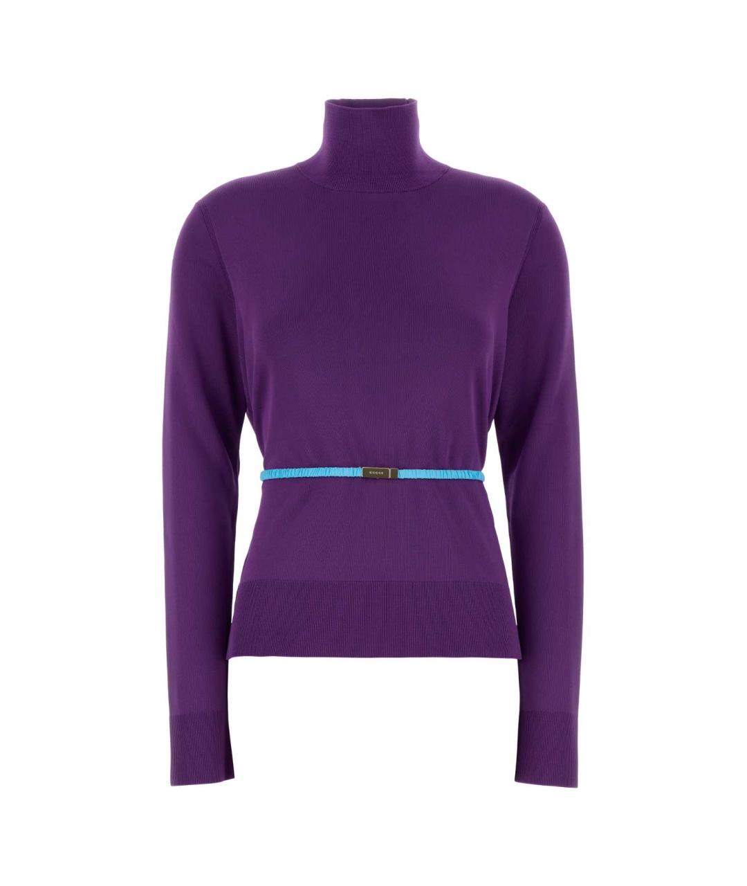 GUCCI Фиолетовый вискозный джемпер / свитер, фото 1
