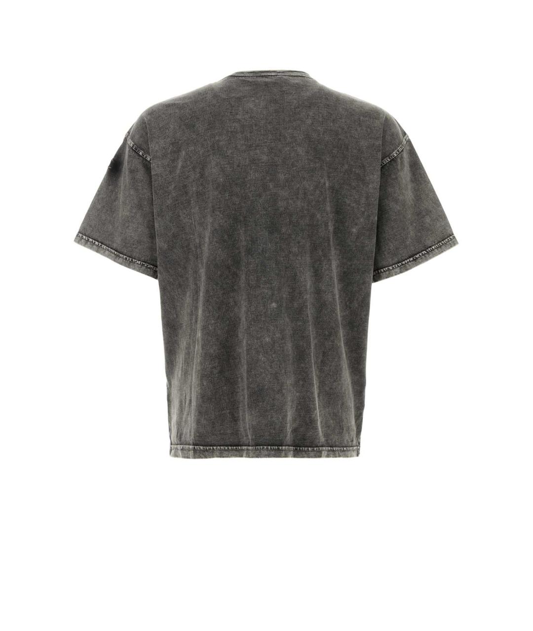 DIESEL Антрацитовая хлопковая футболка, фото 2