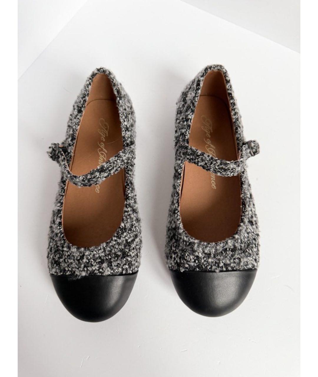 Age Of Innocence Антрацитовые текстильные туфли, фото 3