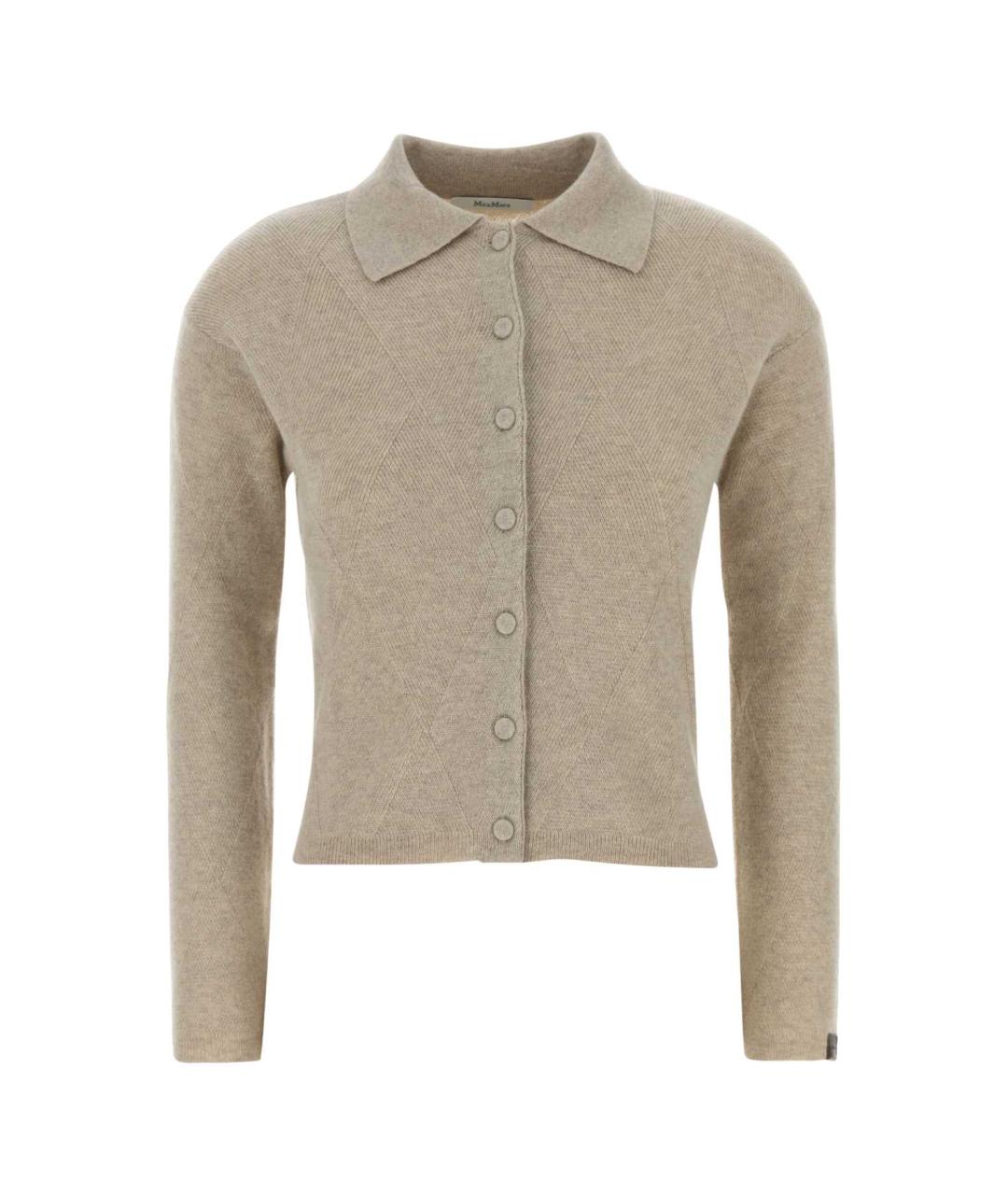 MAX MARA Бежевый кашемировый кардиган, фото 1
