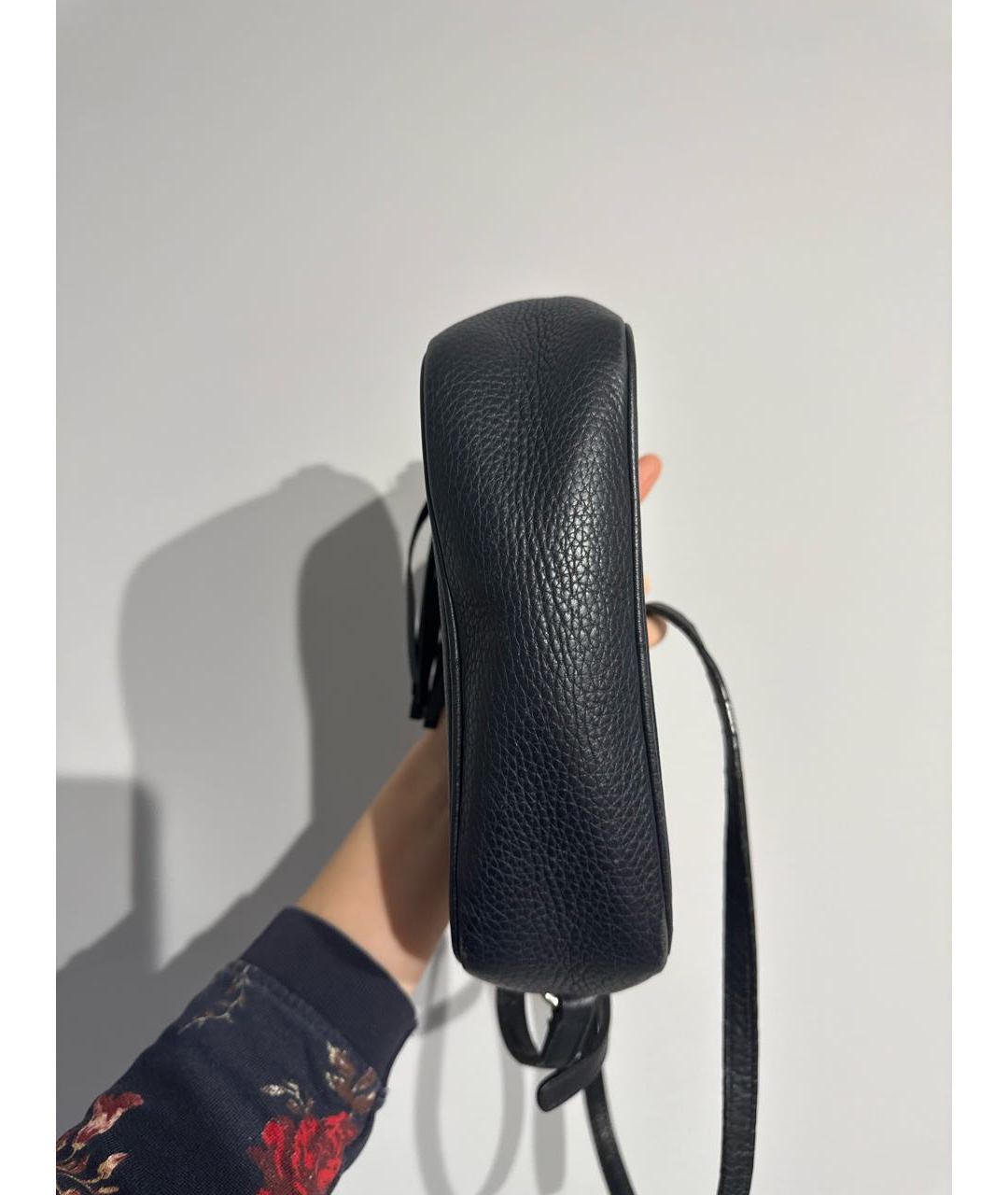 GUCCI Черная кожаная сумка через плечо, фото 5