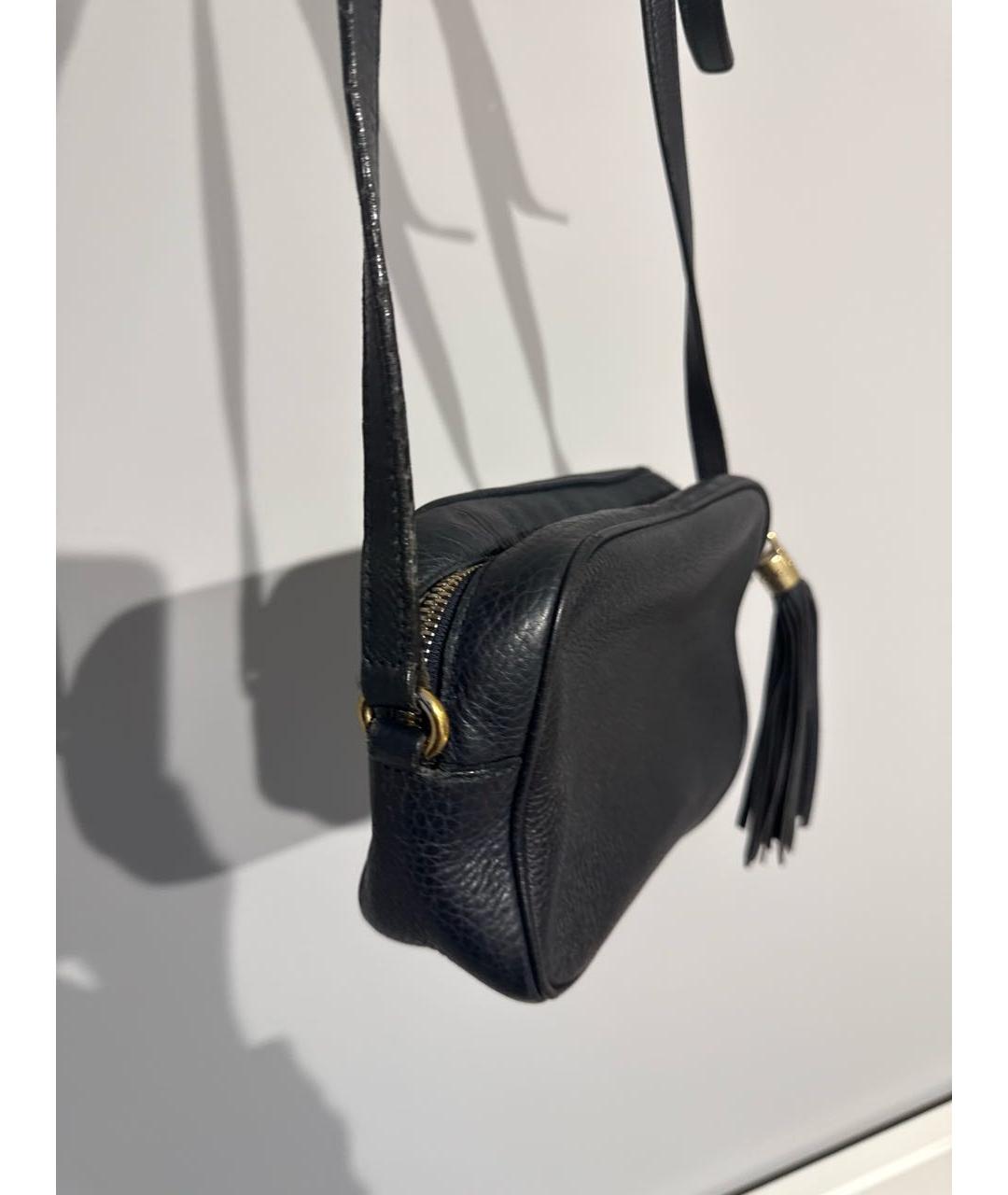 GUCCI Черная кожаная сумка через плечо, фото 4