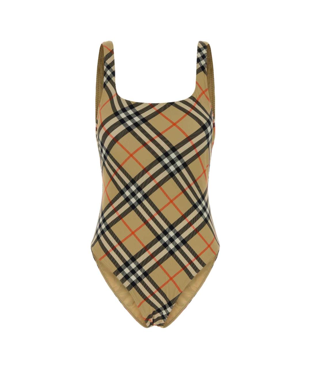 BURBERRY Бежевый полиамидовый купальник, фото 1