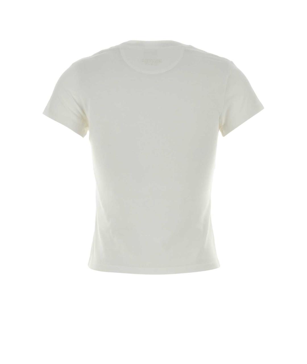 KENZO Белая хлопковая футболка, фото 2
