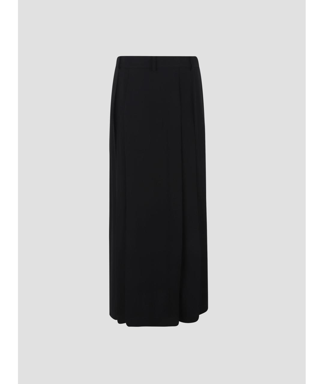 TOTEME Черная вискозная юбка миди, фото 2