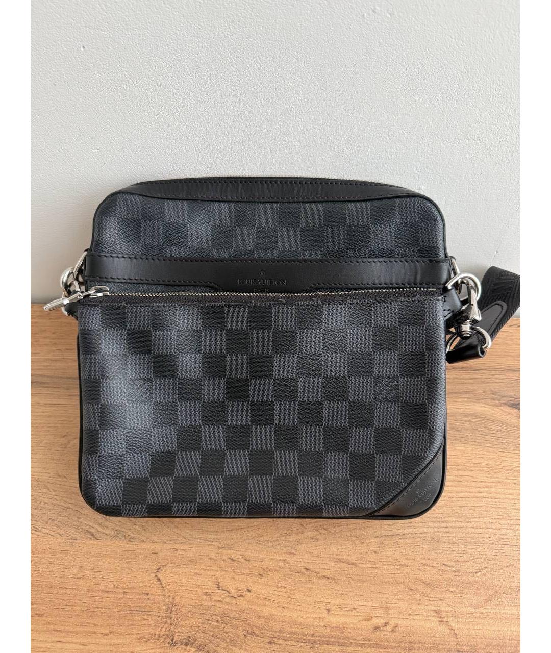 LOUIS VUITTON Антрацитовая сумка на плечо, фото 3