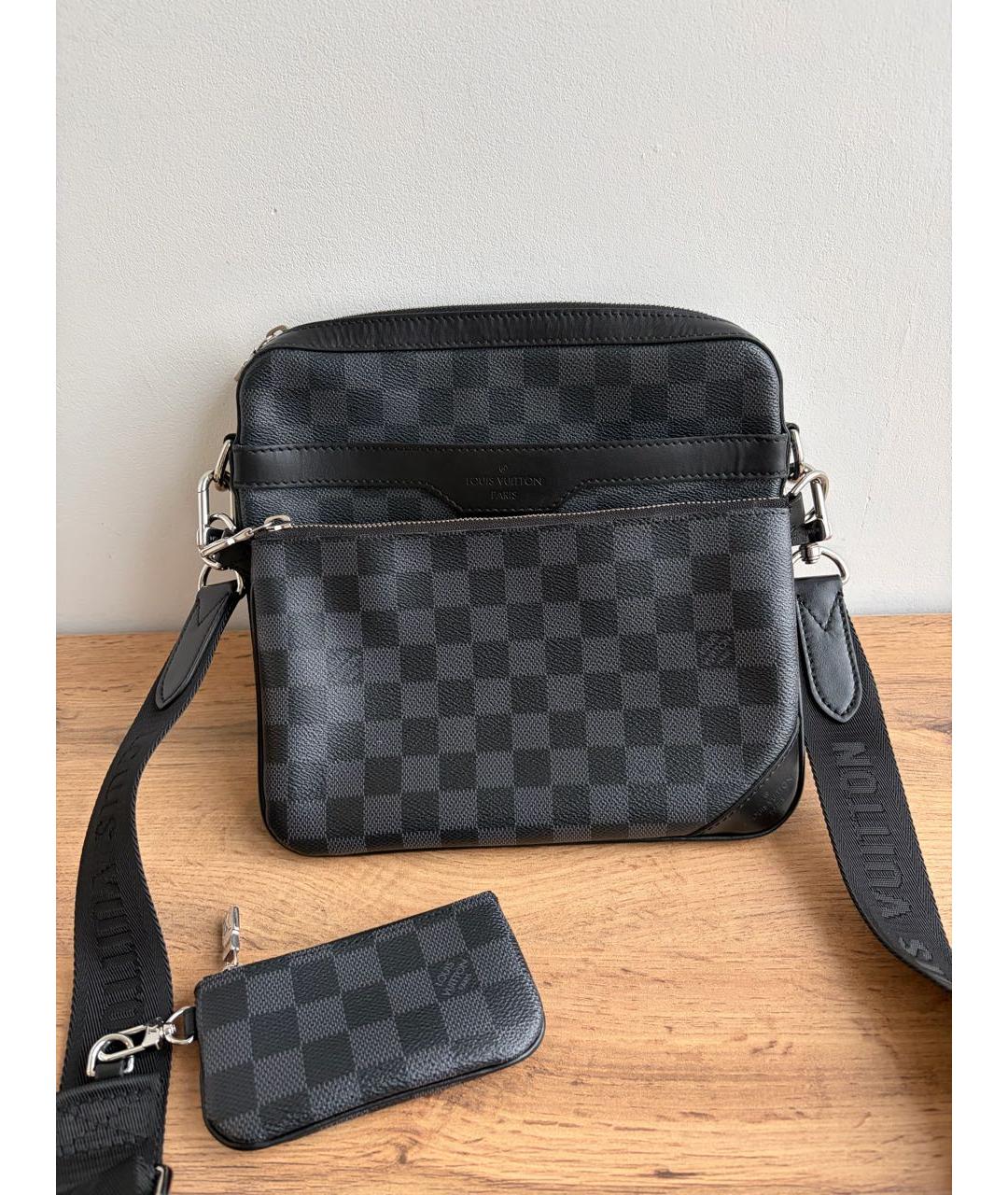 LOUIS VUITTON Антрацитовая сумка на плечо, фото 2