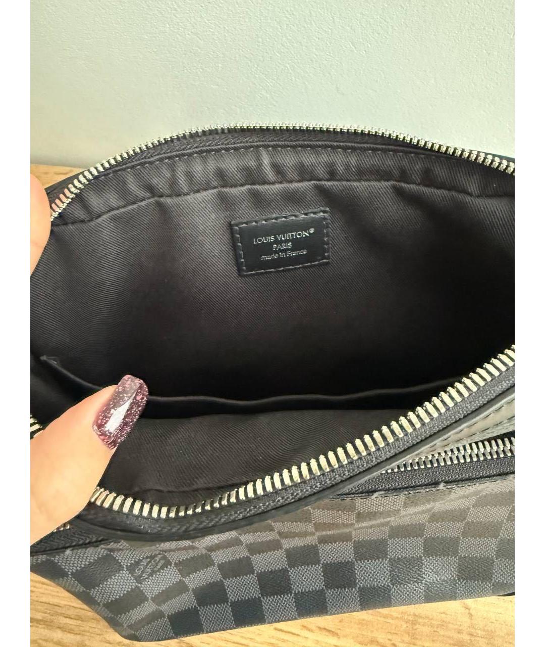 LOUIS VUITTON Антрацитовая сумка на плечо, фото 4