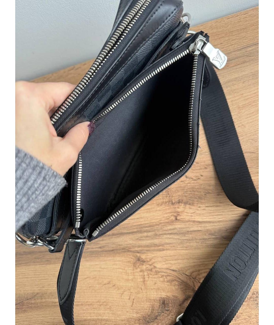 LOUIS VUITTON Антрацитовая сумка на плечо, фото 5