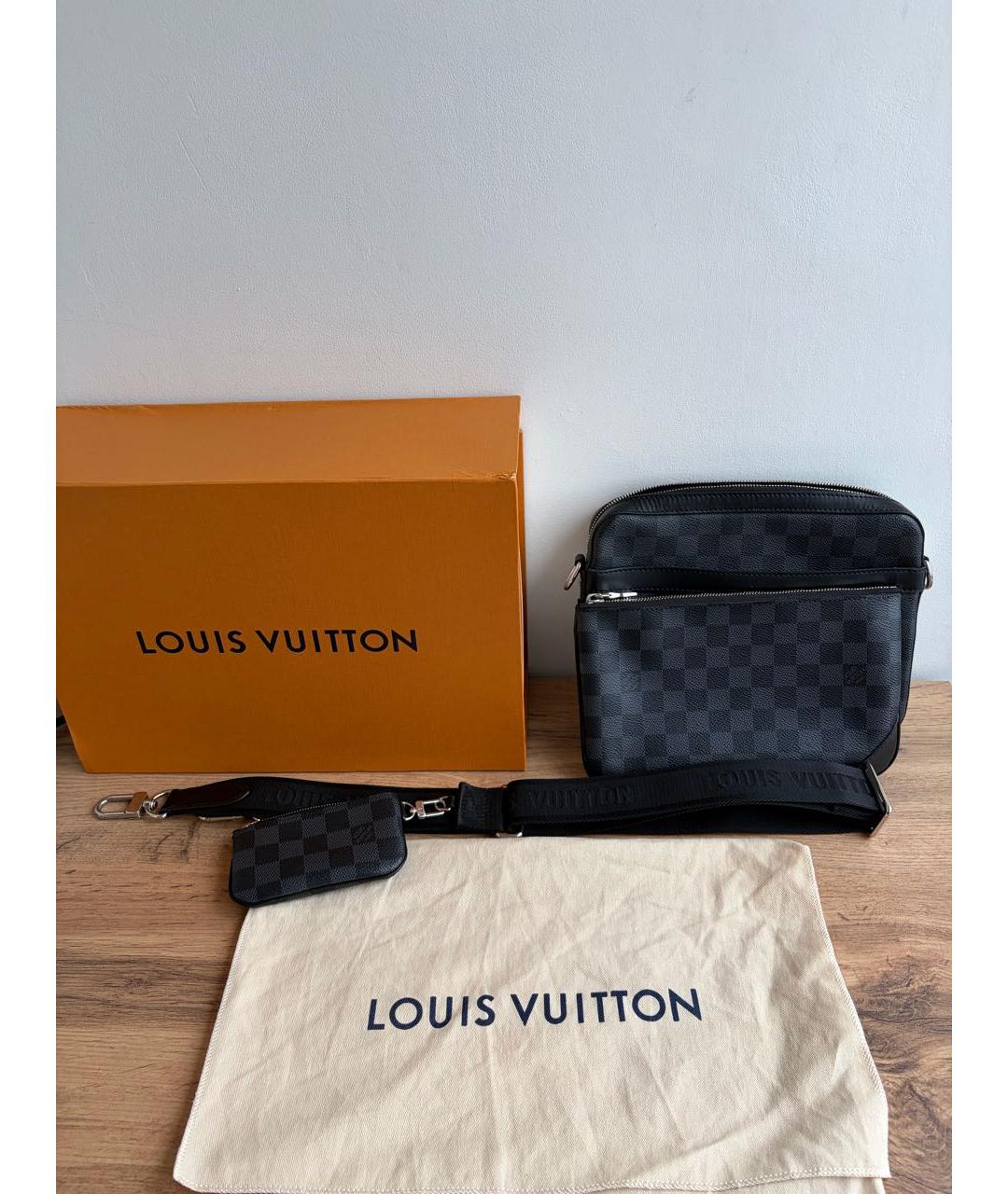 LOUIS VUITTON Антрацитовая сумка на плечо, фото 6