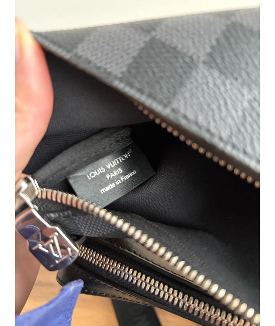 LOUIS VUITTON Антрацитовая сумка на плечо, фото 4