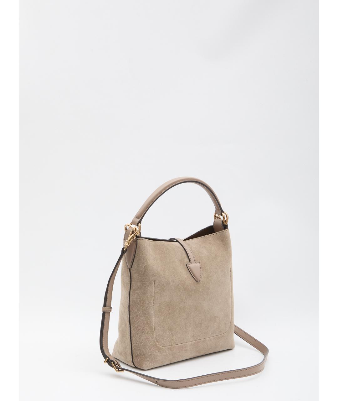 TOD'S Коричневая замшевая сумка через плечо, фото 2