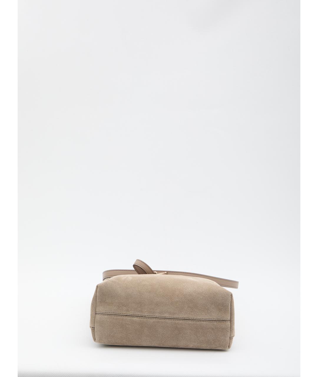 TOD'S Коричневая замшевая сумка через плечо, фото 3