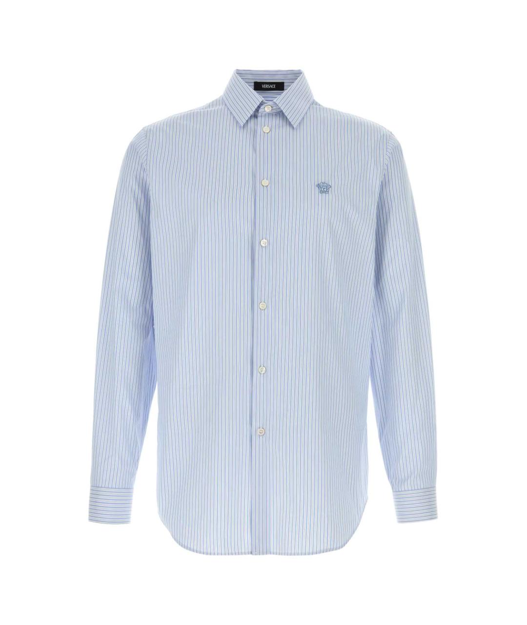 VERSACE Голубая хлопковая кэжуал рубашка, фото 1