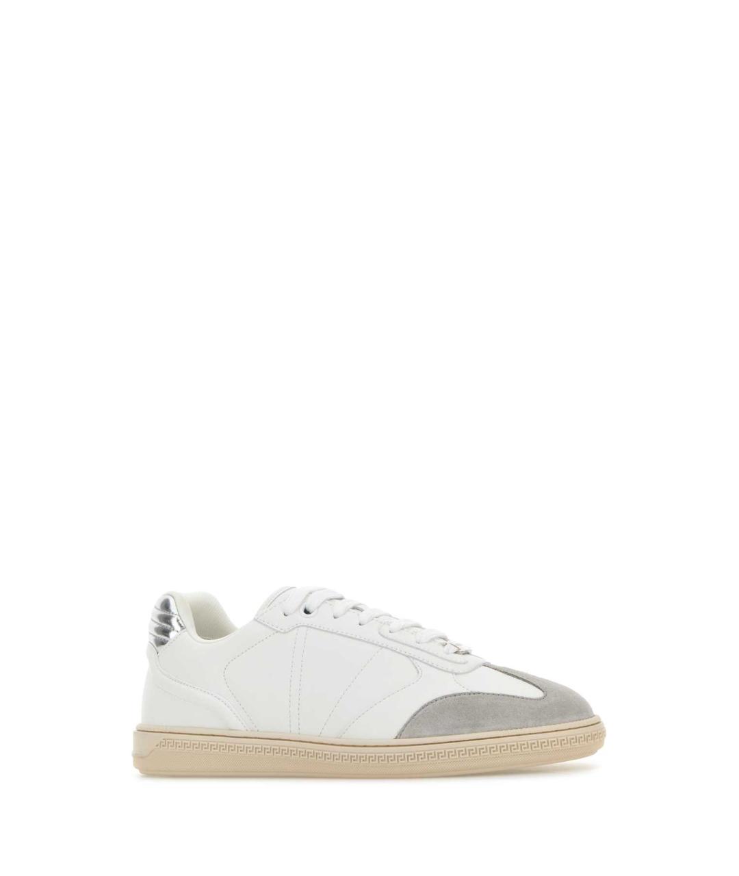 VERSACE Белые кожаные низкие кроссовки / кеды, фото 2