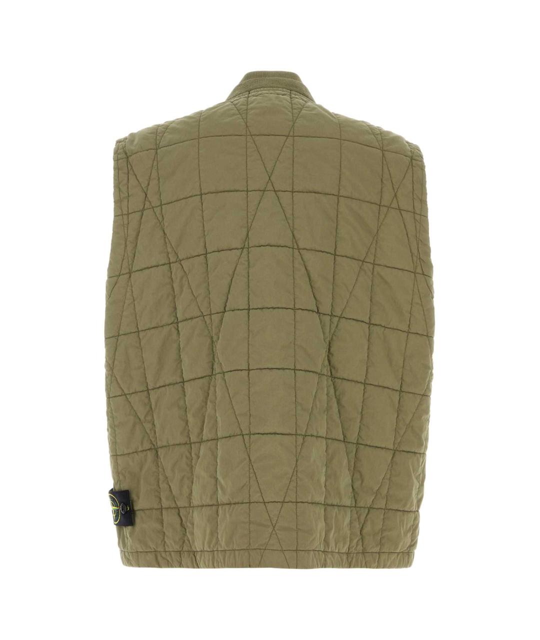 STONE ISLAND Зеленый хлопковый жилет, фото 2