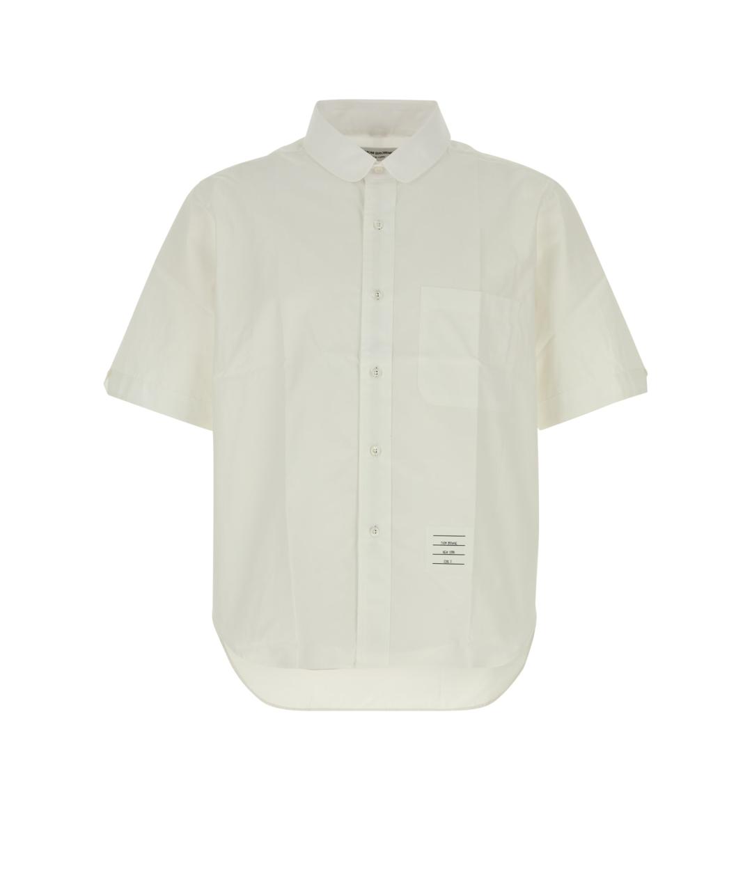 THOM BROWNE Белая хлопковая кэжуал рубашка, фото 1