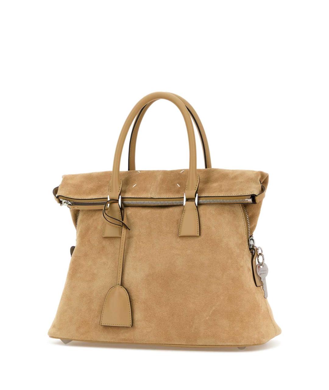 MAISON MARGIELA Бежевая кожаная сумка тоут, фото 2