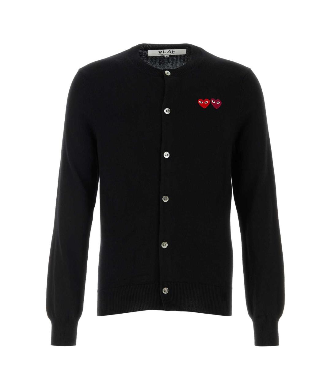 COMME DES GARÇONS PLAY Черный шерстяной кардиган, фото 1