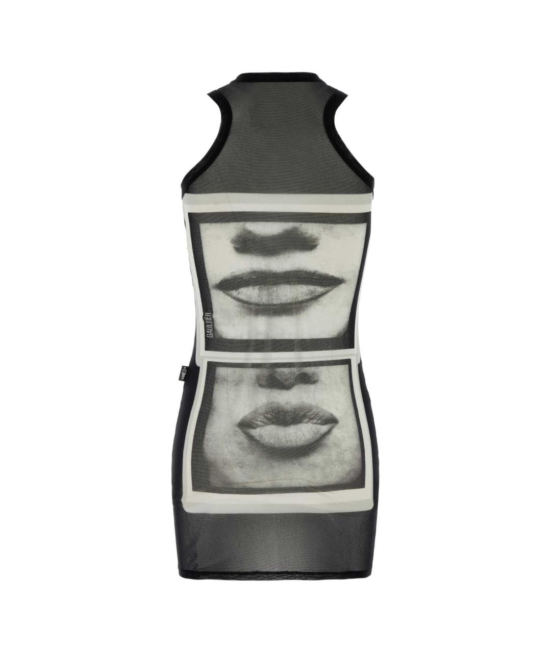 JEAN PAUL GAULTIER Черная полиамидовая майка, фото 2