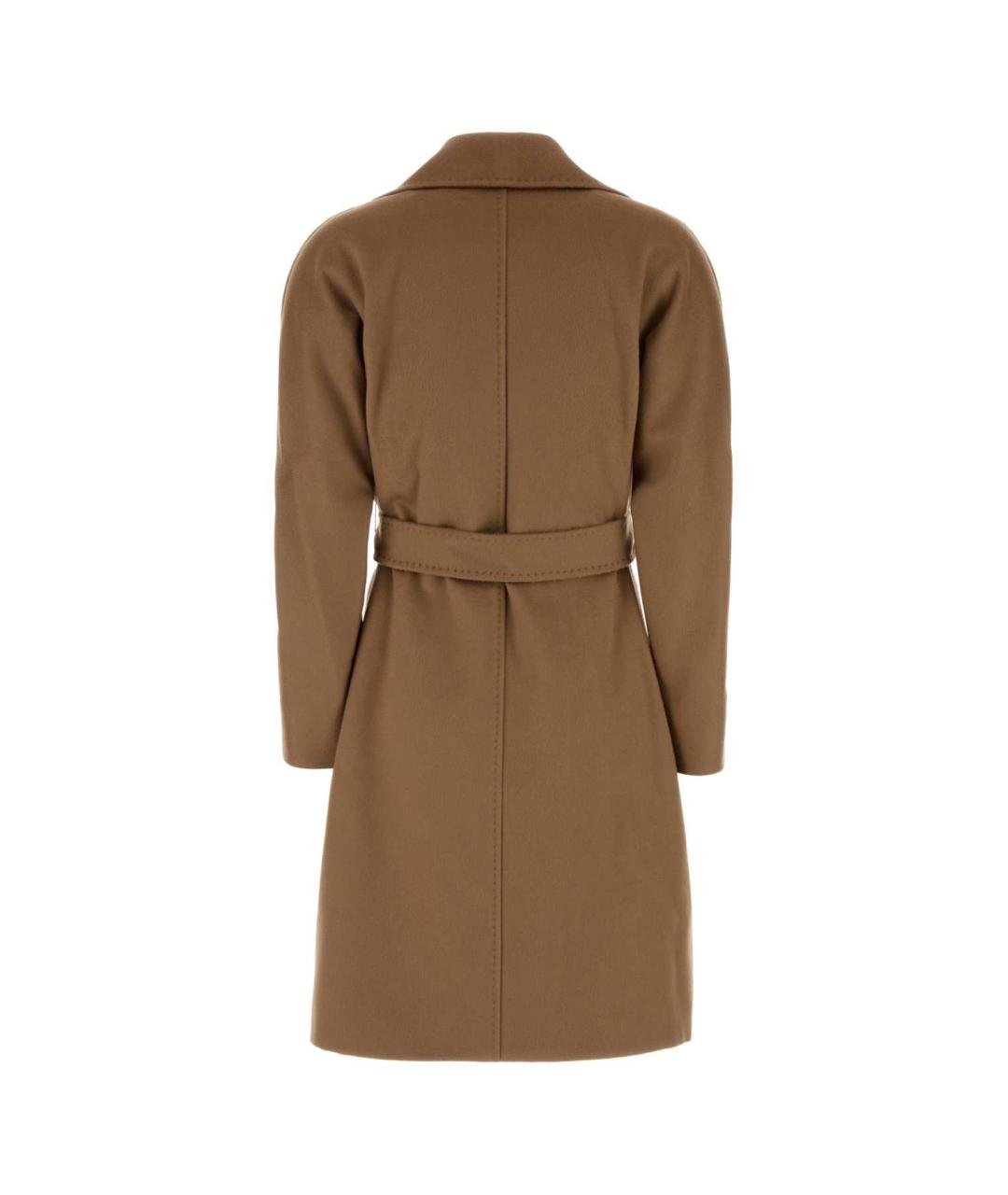 MAX MARA STUDIO Коричневое шерстяное пальто, фото 2