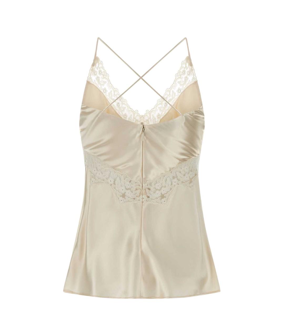 ALBERTA FERRETTI Бежевая майка, фото 2