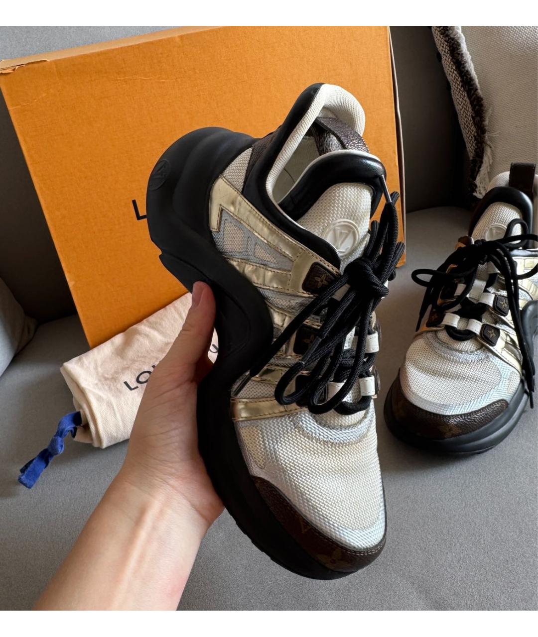 LOUIS VUITTON Белые текстильные кроссовки, фото 8